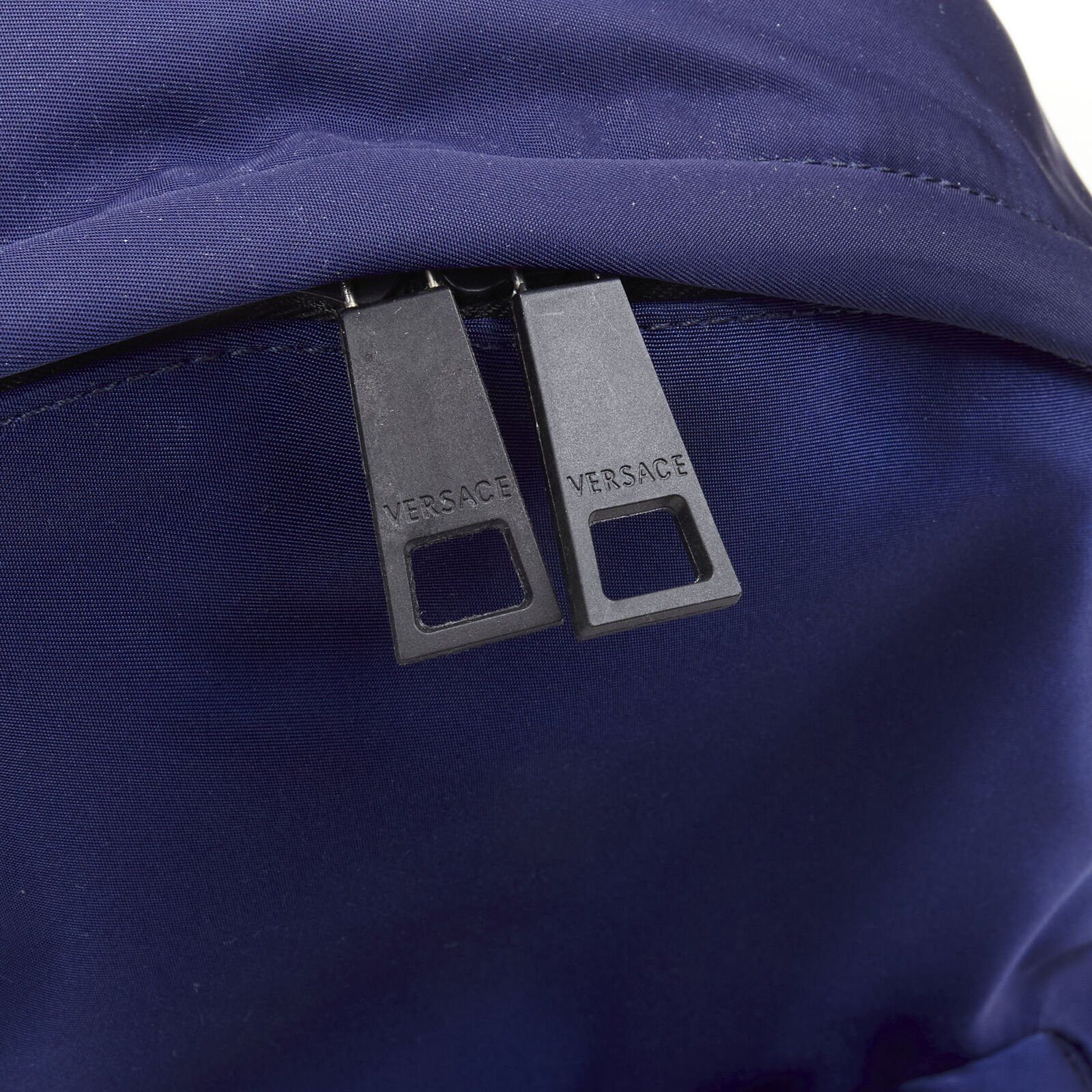 Versace VERSACE 1990s Vintage Box Logo blue nylon Greca strap backpack Size ONE SIZE - 8 Thumbnail