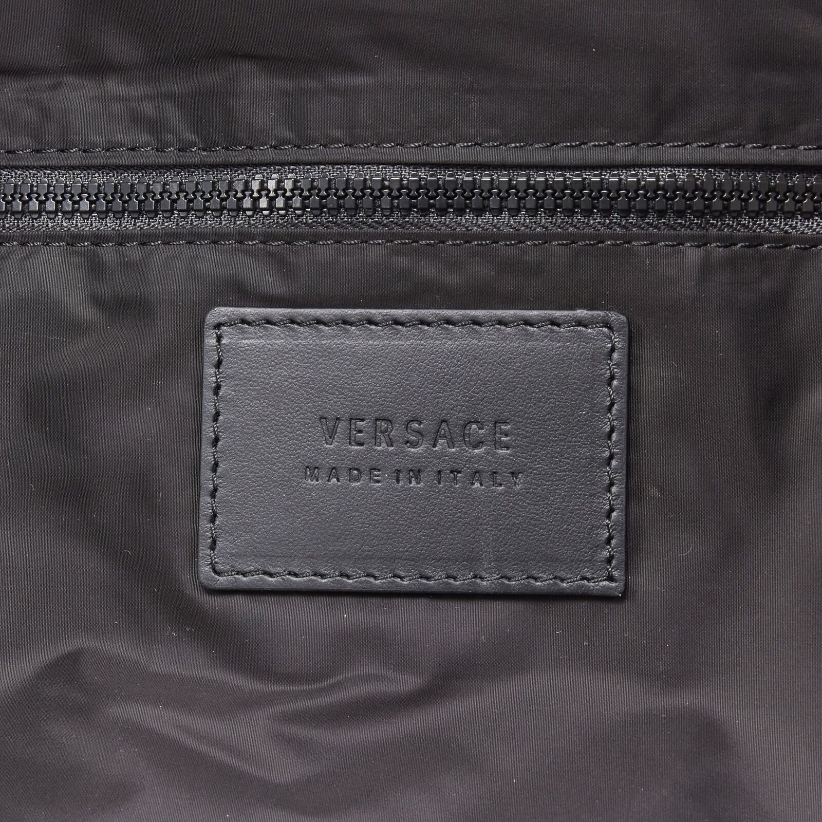 Versace VERSACE 1990s Vintage Box Logo blue nylon Greca strap backpack Size ONE SIZE - 10 Thumbnail