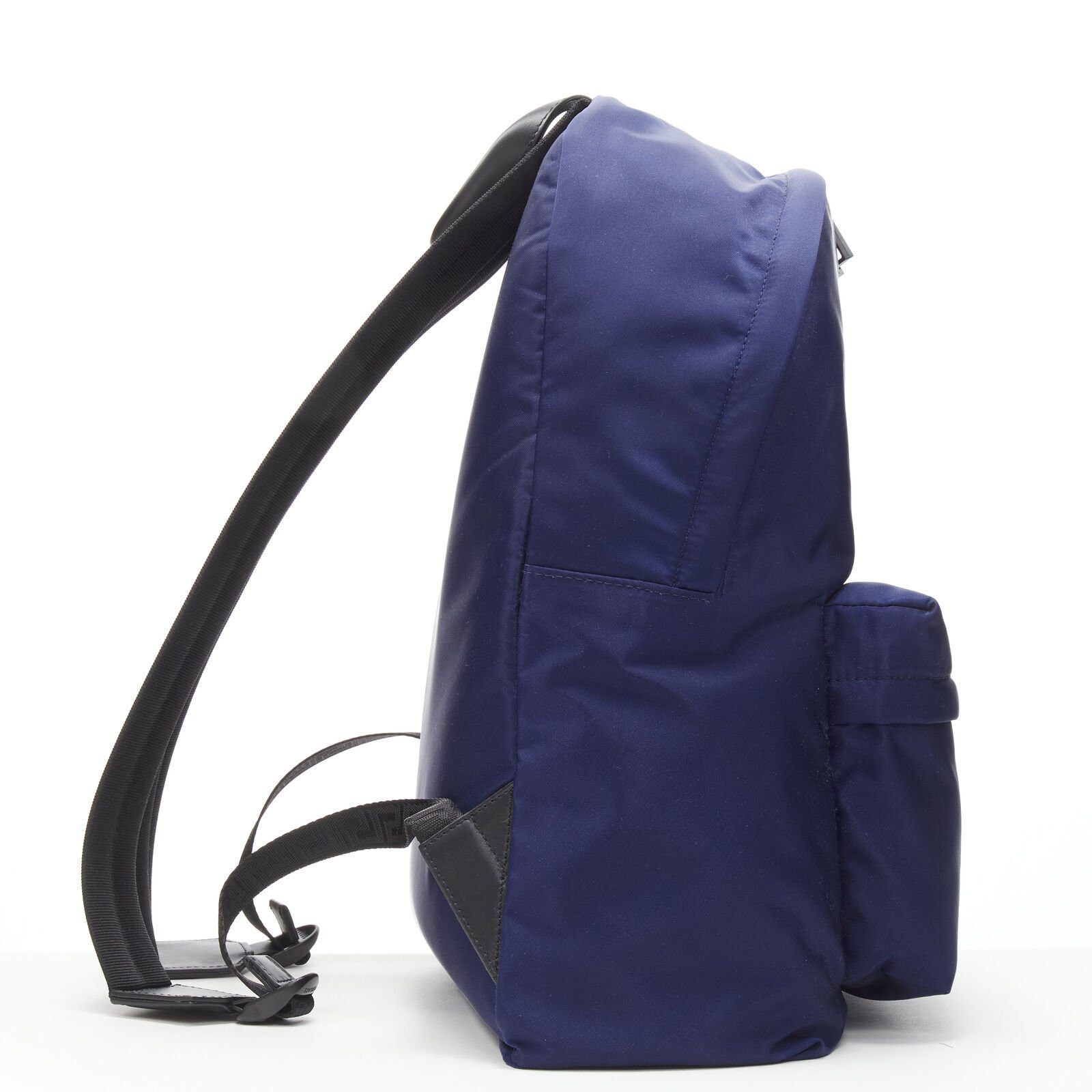 Versace VERSACE 1990s Vintage Box Logo blue nylon Greca strap backpack Size ONE SIZE - 4 Thumbnail