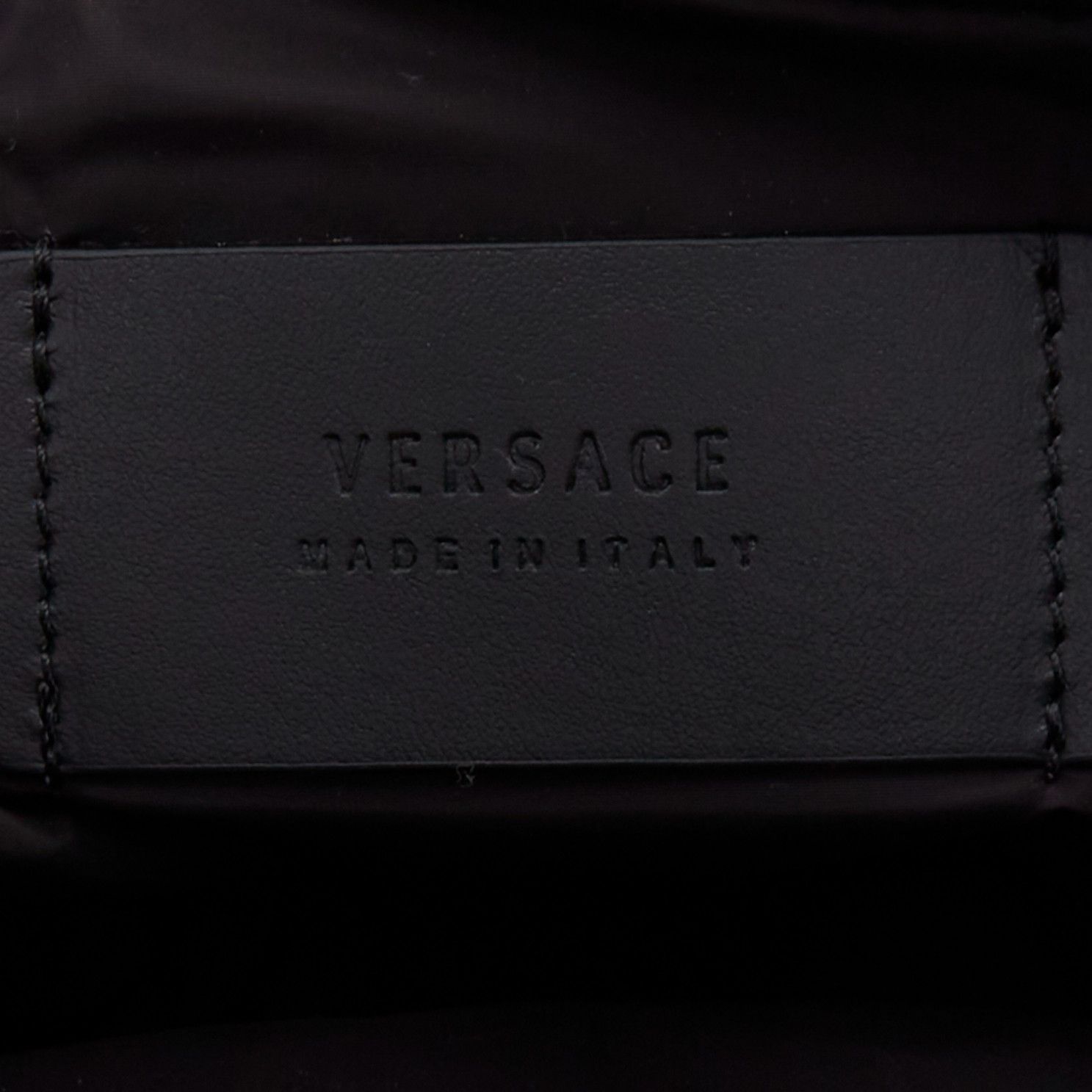 Versace VERSACE reflective logo black nylon Greca strap crossbody belt waist bag Size ONE SIZE - 8 Thumbnail