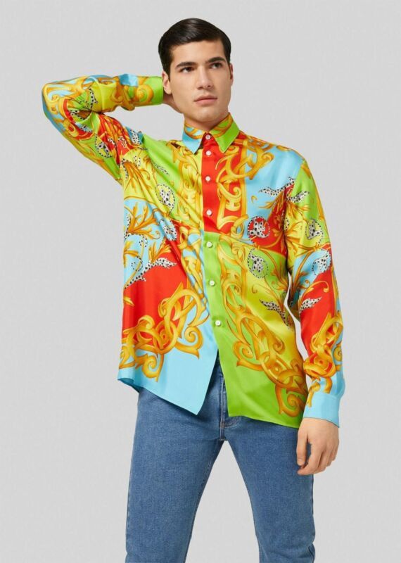 Versace new VERSACE 2020 Barocco Acanthus Pop Print Limited silk shirt EU38 XS Size US XS / EU 42 / 0 - 3 Thumbnail