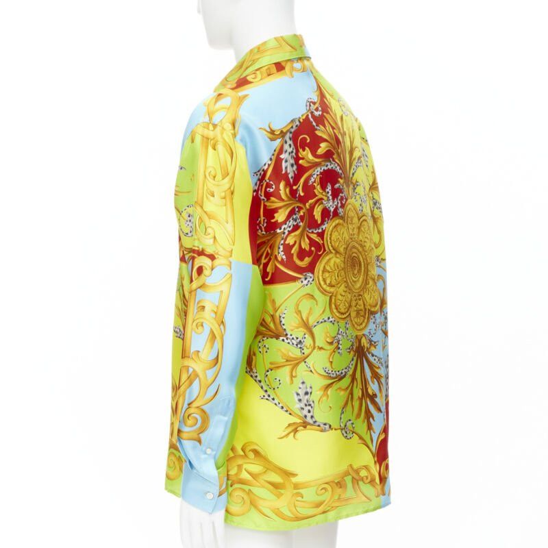 Versace new VERSACE 2020 Barocco Acanthus Pop Print Limited silk shirt EU38 XS Size US XS / EU 42 / 0 - 7 Thumbnail
