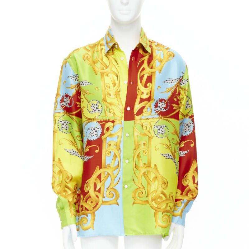 Versace new VERSACE 2020 Barocco Acanthus Pop Print Limited silk shirt EU38 XS Size US XS / EU 42 / 0 - 4 Thumbnail