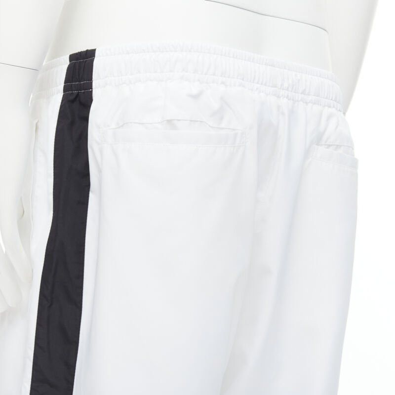Versace new VERSACE Barocco Acanthus black gold baroque white nylon track pants IT54 XXL Size US 36 / EU 52 - 8 Thumbnail