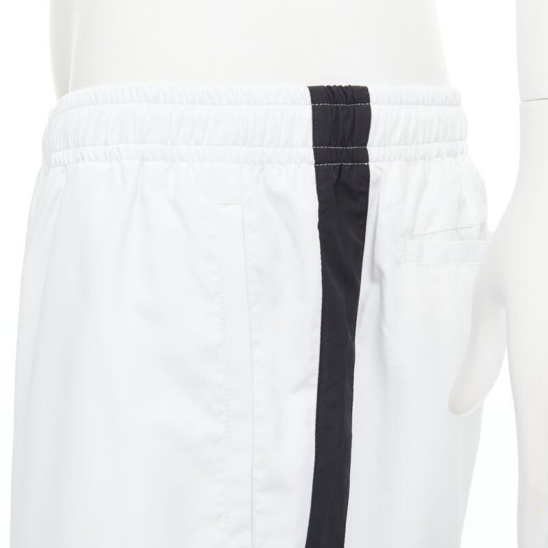 Versace new VERSACE Barocco Acanthus black gold baroque white nylon track pants IT54 XXL Size US 36 / EU 52 - 7 Thumbnail