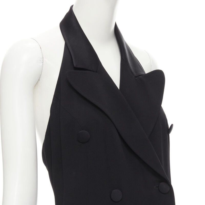 Moschino MOSCHINO Vintage Cheap Chic halter backless double breasted slit jumpsuit IT42 M Size 28" / US 6 / IT 42 - 2 Thumbnail
