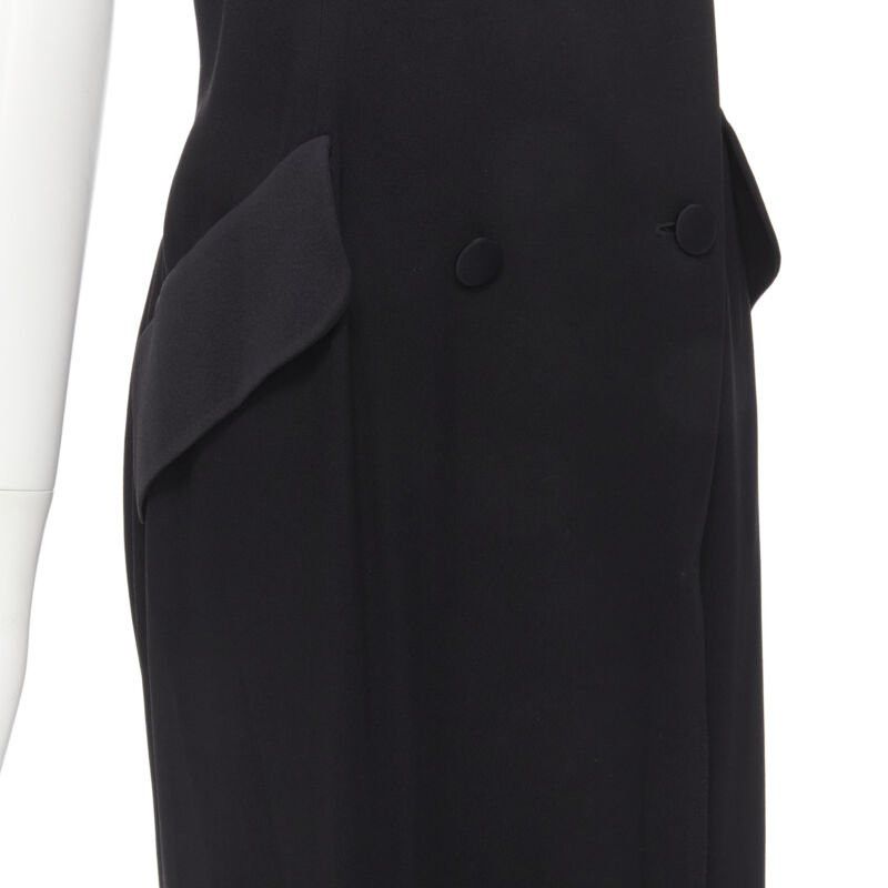 Moschino MOSCHINO Vintage Cheap Chic halter backless double breasted slit jumpsuit IT42 M Size 28" / US 6 / IT 42 - 7 Thumbnail