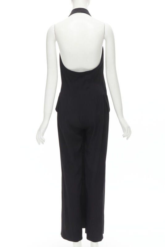Moschino MOSCHINO Vintage Cheap Chic halter backless double breasted slit jumpsuit IT42 M Size 28" / US 6 / IT 42 - 5 Thumbnail