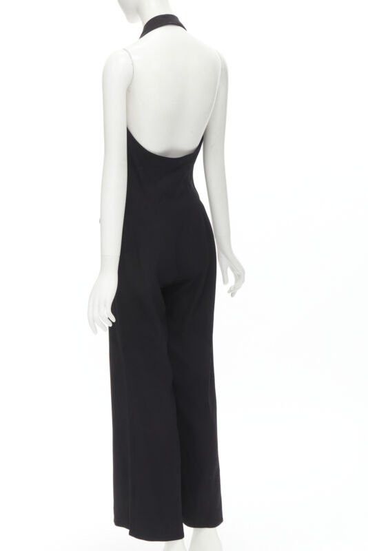 Moschino MOSCHINO Vintage Cheap Chic halter backless double breasted slit jumpsuit IT42 M Size 28" / US 6 / IT 42 - 6 Thumbnail