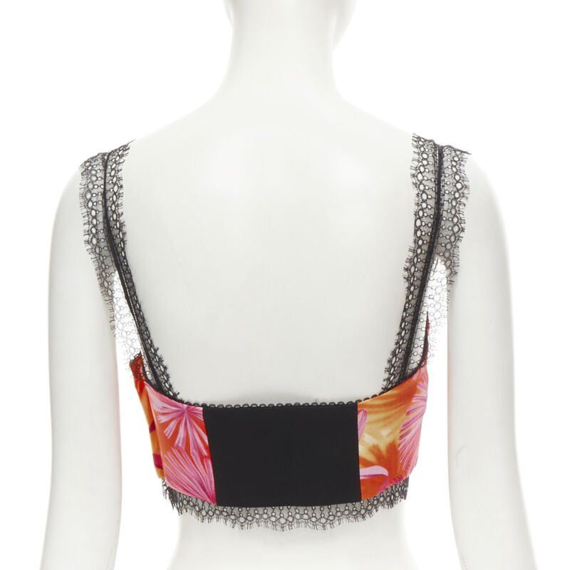 Versace new VERSACE 2020 Iconic JLo Jungle print pink tropical bralette IT36 XXS Size XS / US 0-2 / IT 36-38 - 5 Thumbnail