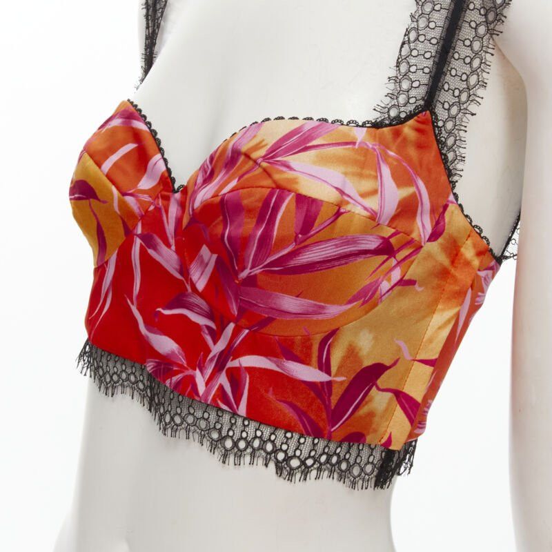 Versace new VERSACE 2020 Iconic JLo Jungle print pink tropical bralette IT36 XXS Size XS / US 0-2 / IT 36-38 - 2 Thumbnail