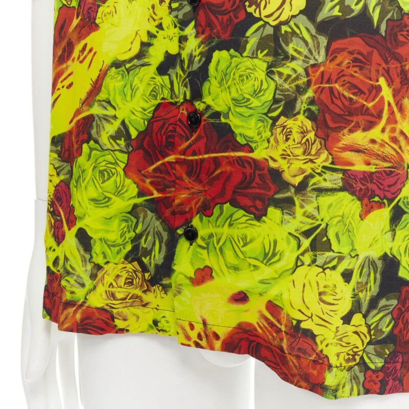 Versace new VERSACE Rose Floral Barocco Acanthus print short sleeve shirt EU39 M Size US M / EU 48-50 / 2 - 7 Thumbnail