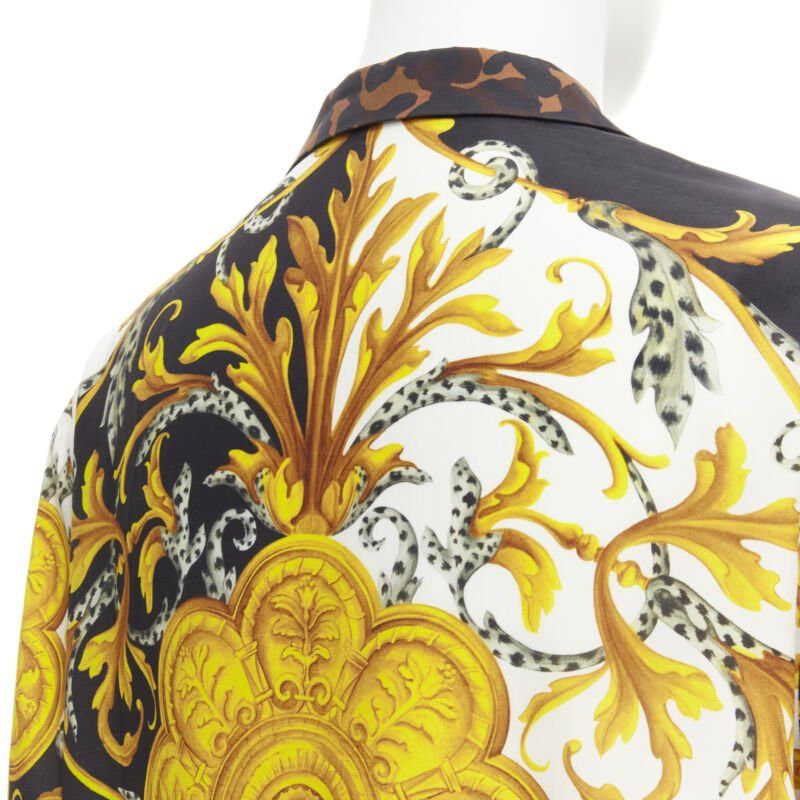 Versace new VERSACE Rose Floral Barocco Acanthus print short sleeve shirt EU39 M Size US M / EU 48-50 / 2 - 10 Thumbnail