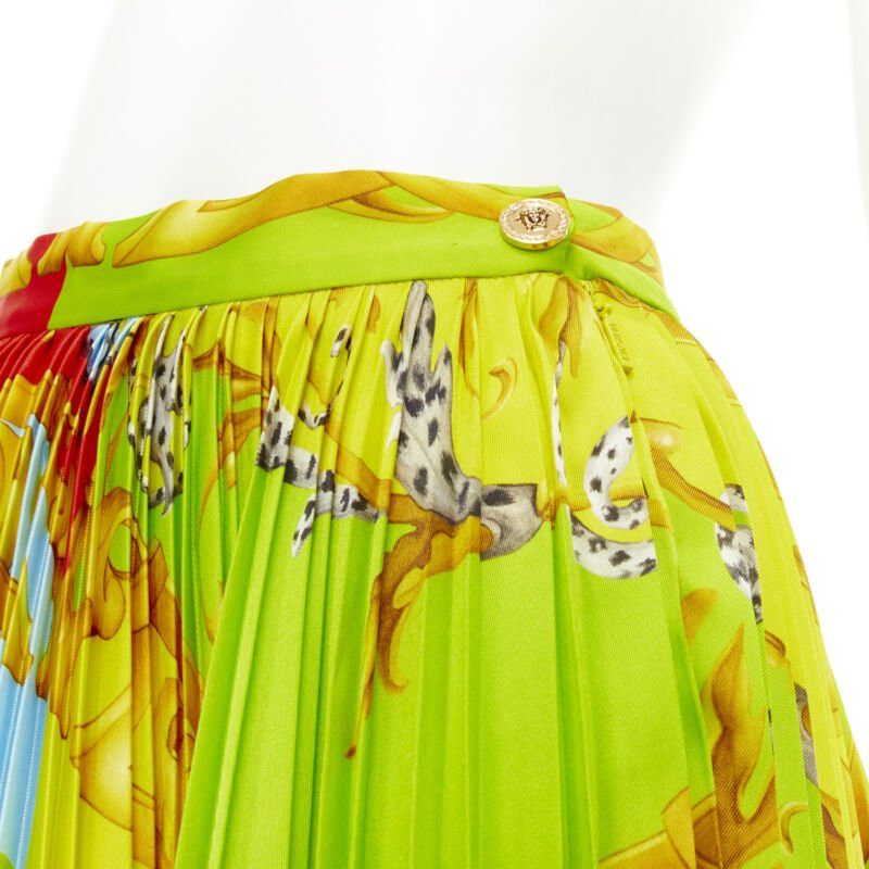 Versace new VERSACE 2020 Runway Barocco Acanthus Pop Medusa pleated midi skirt IT38 XS Size 26" / US 2 / IT 38 - 2 Thumbnail