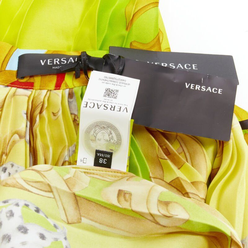Versace new VERSACE 2020 Runway Barocco Acanthus Pop Medusa pleated midi skirt IT38 XS Size 26" / US 2 / IT 38 - 9 Thumbnail