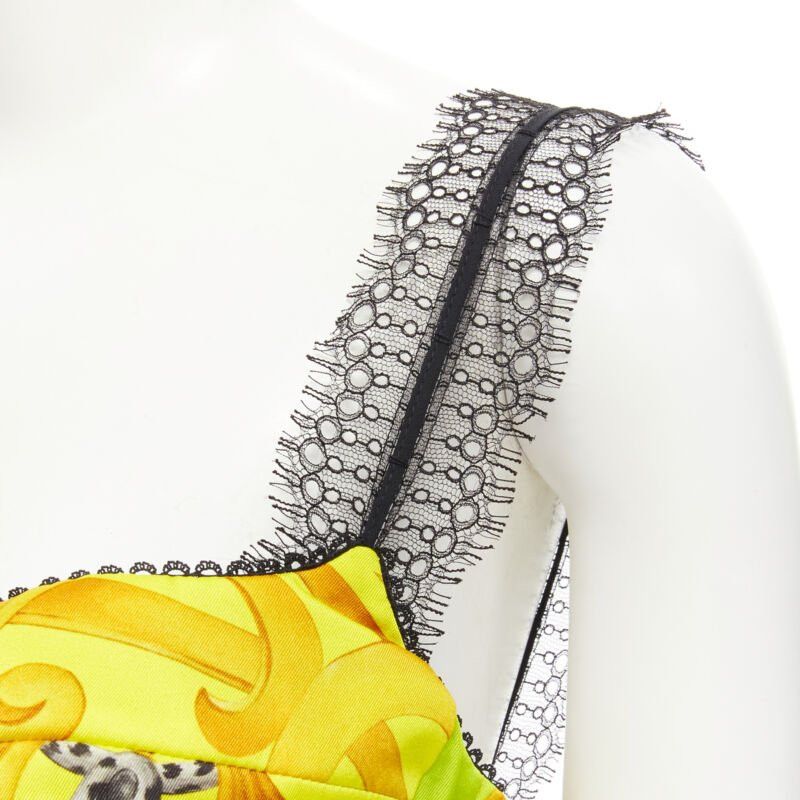 Versace new VERSACE Barocco Acanthus Pop lace boned bustier bralette crop top XS IT38 Size XS / US 0-2 / IT 36-38 - 7 Thumbnail
