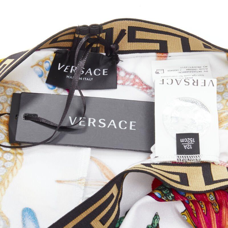 Versace new VERSACE Kids Tresor De La Mer print Greca leggings 12A XS Size 25" / US 0 / IT 36 - 7 Thumbnail