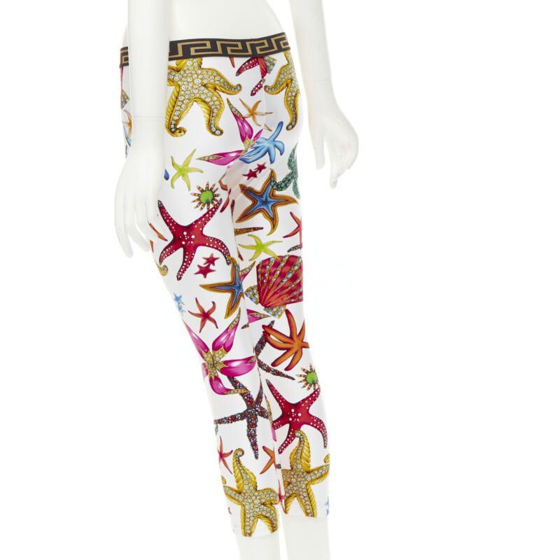 Versace new VERSACE Kids Tresor De La Mer print Greca leggings 12A XS Size 25" / US 0 / IT 36 - 6 Thumbnail