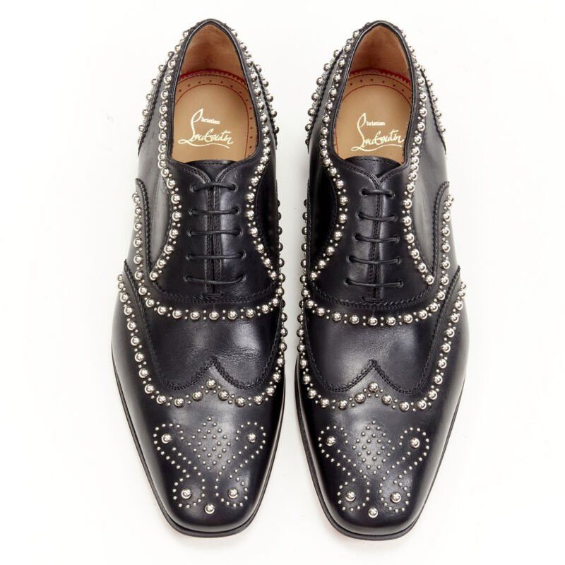 Christian Louboutin new CHRISTIAN LOUBOUTIN Charlie Clou black silver studded oxford brogue EU44 Size US 11 / EU 44 - 3 Thumbnail