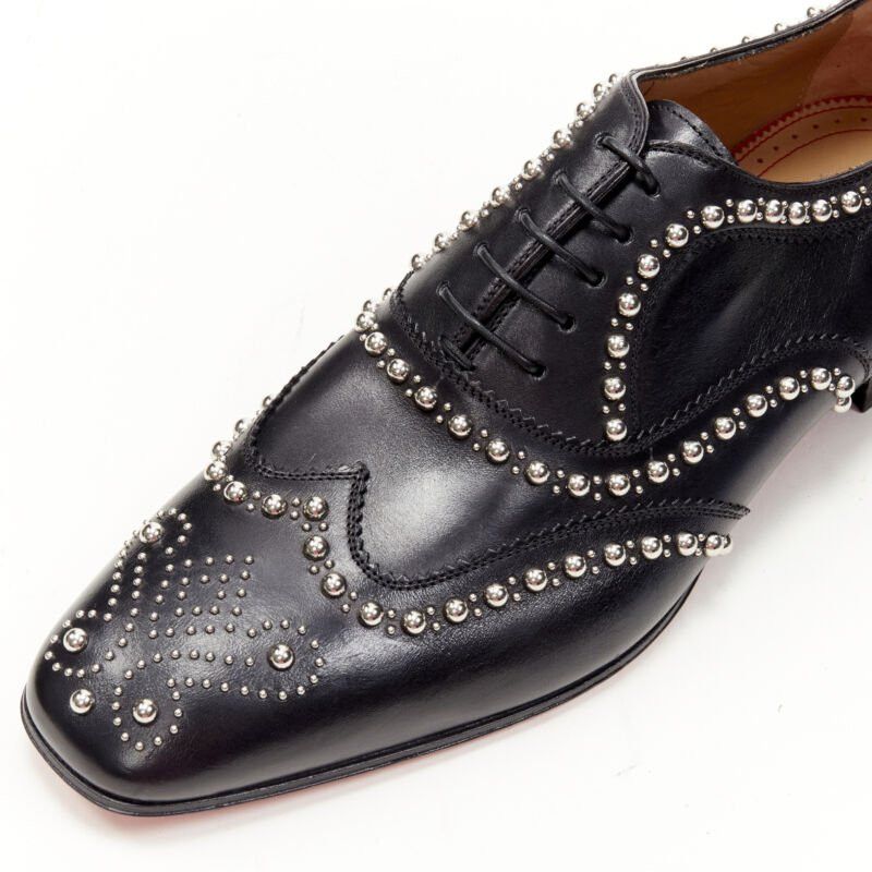 Christian Louboutin new CHRISTIAN LOUBOUTIN Charlie Clou black silver studded oxford brogue EU44 Size US 11 / EU 44 - 7 Thumbnail