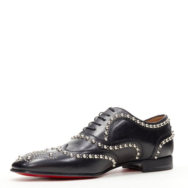 Christian Louboutin new CHRISTIAN LOUBOUTIN Charlie Clou black silver studded oxford brogue EU44 Size US 11 / EU 44 - 4 Thumbnail