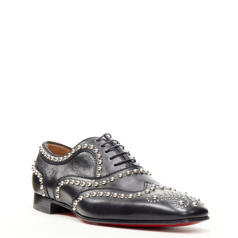 Christian Louboutin new CHRISTIAN LOUBOUTIN Charlie Clou black silver studded oxford brogue EU44 Size US 11 / EU 44 - 2 Thumbnail