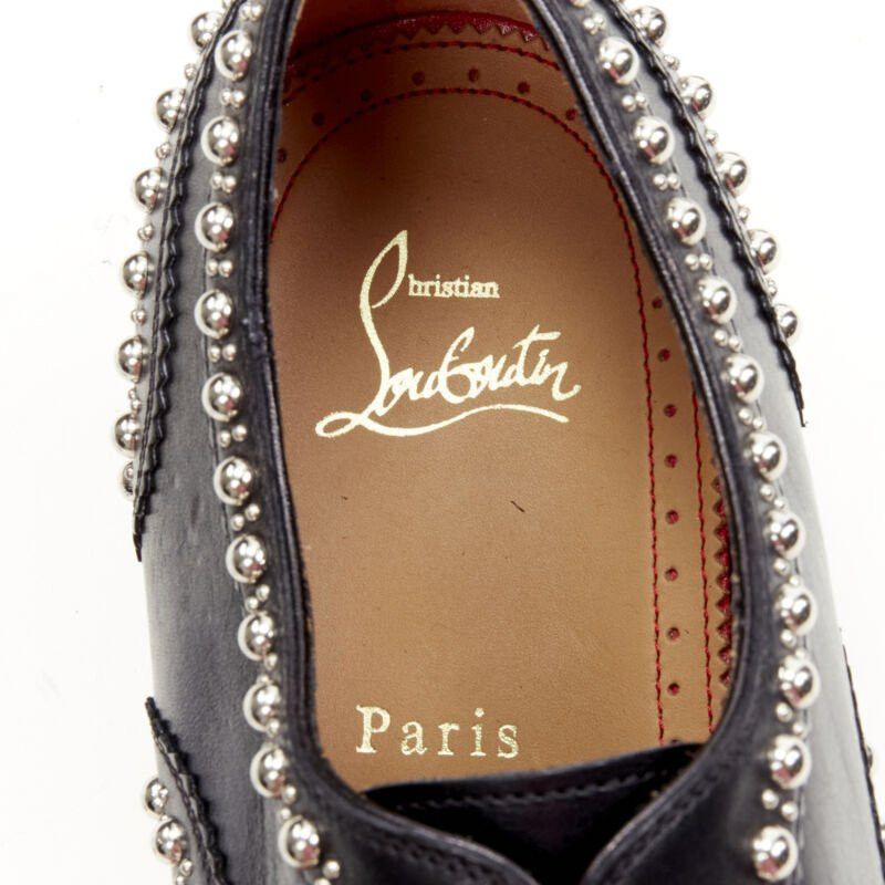 Christian Louboutin new CHRISTIAN LOUBOUTIN Charlie Clou black silver studded oxford brogue EU44 Size US 11 / EU 44 - 9 Thumbnail
