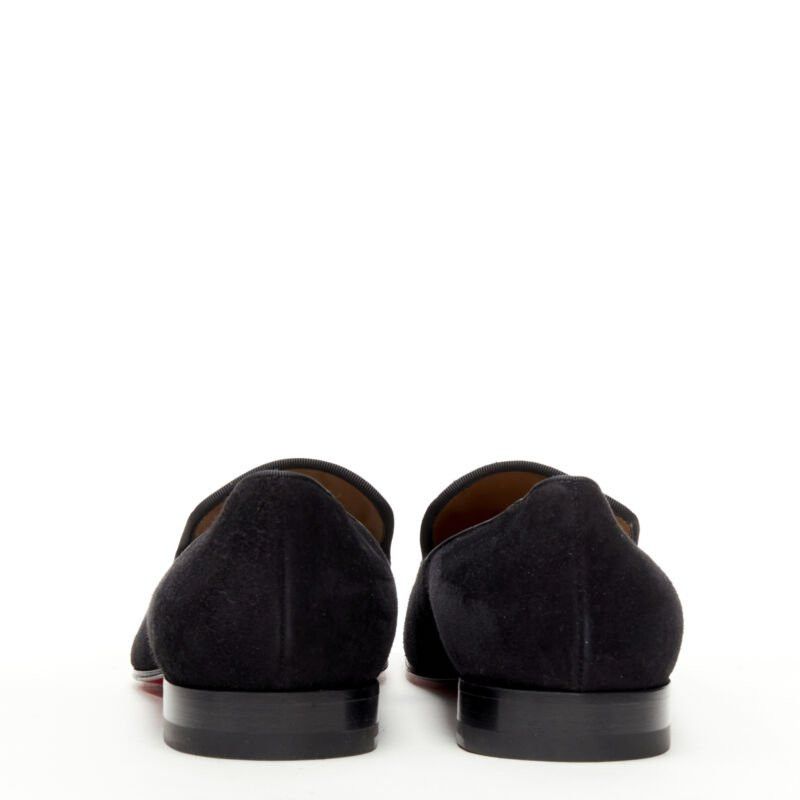 Christian Louboutin new CHRISTIAN LOUBOUTIN Ecupump Flat black suede studded CL crest loafer EU42 Size US 9 / EU 42 - 4 Thumbnail