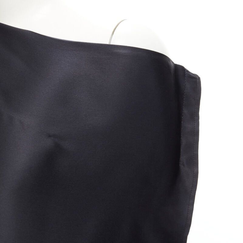 Maison Margiela MAISON MARGIELA 2005 Vintage 100% silk black sideways off shoulder top IT42 M Size M / US 6-8 / IT 42-44 - 11 Thumbnail