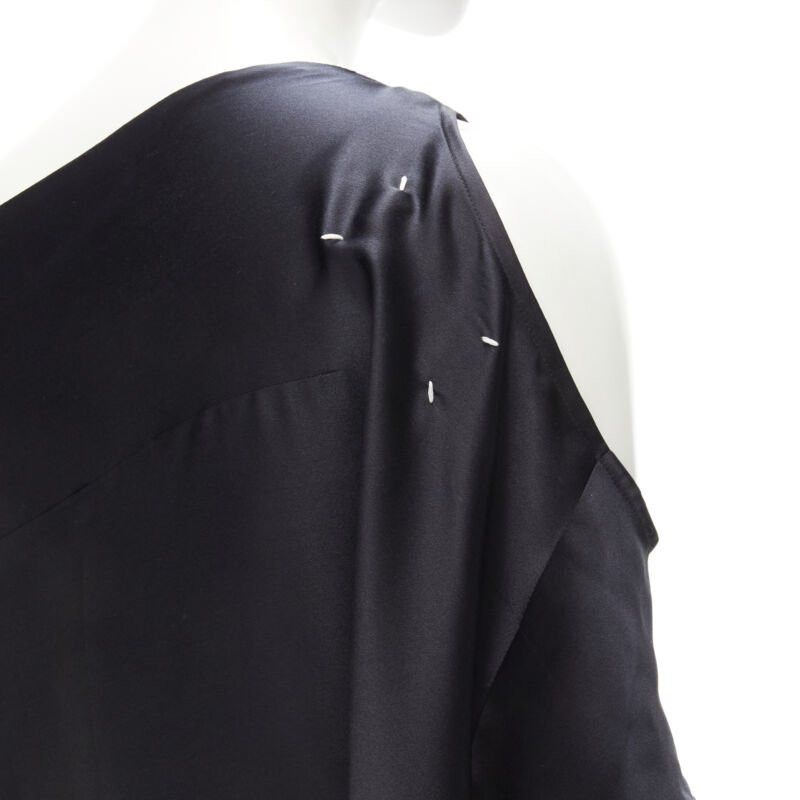 Maison Margiela MAISON MARGIELA 2005 Vintage 100% silk black sideways off shoulder top IT42 M Size M / US 6-8 / IT 42-44 - 2 Thumbnail