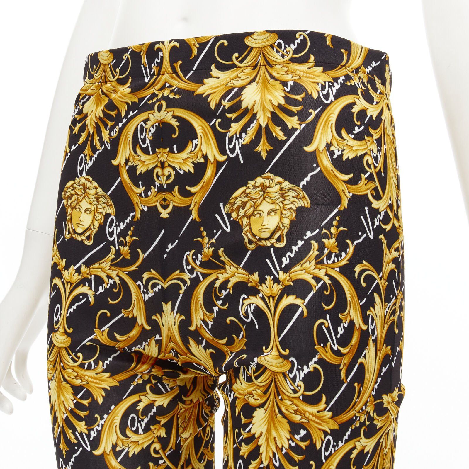 Versace VERSACE 2020 Runway Gianni Signature Medusa Barocco gold flare pants IT42 M Size 28" / US 6 / IT 42 - 7 Thumbnail