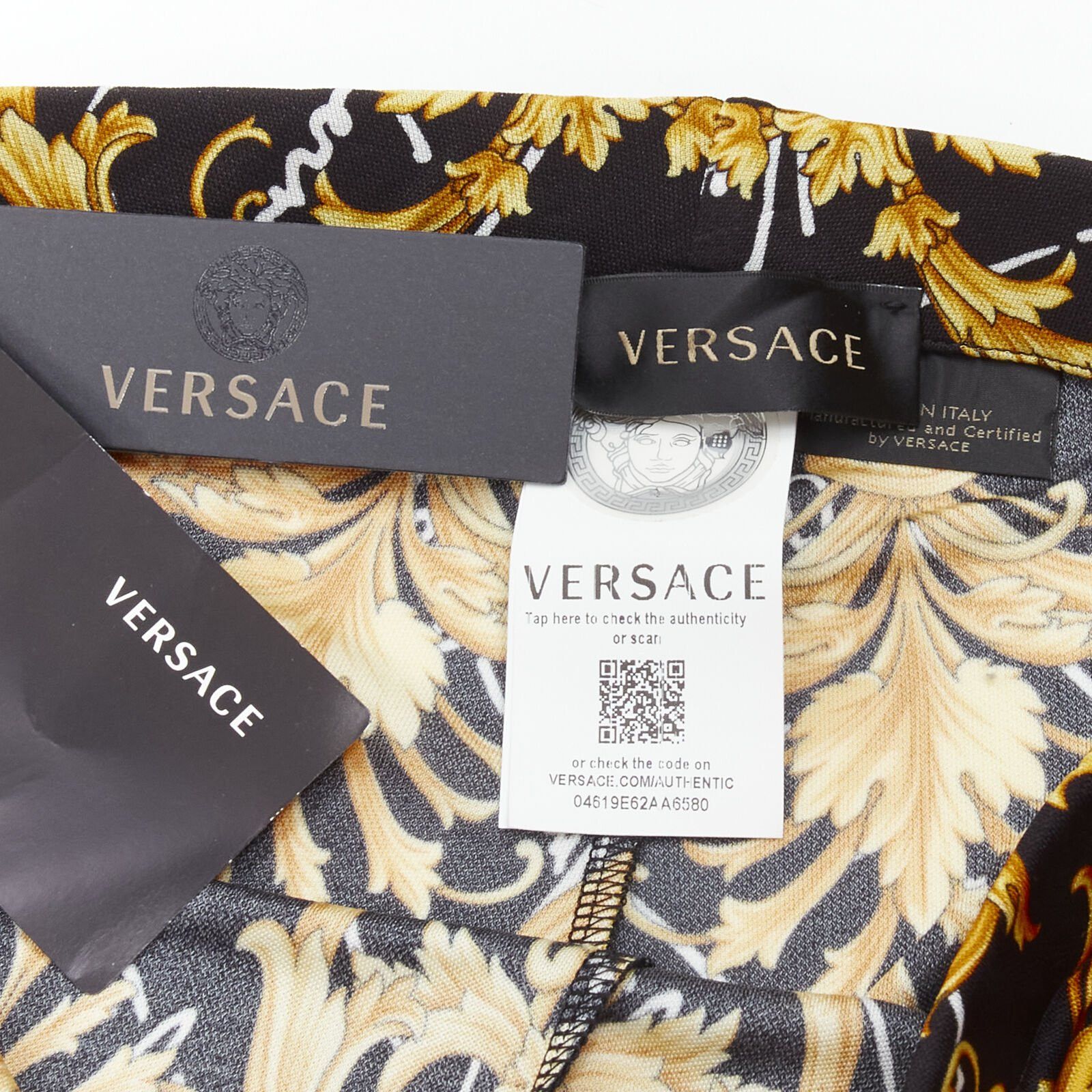 Versace VERSACE 2020 Runway Gianni Signature Medusa Barocco gold flare pants IT42 M Size 28" / US 6 / IT 42 - 9 Thumbnail
