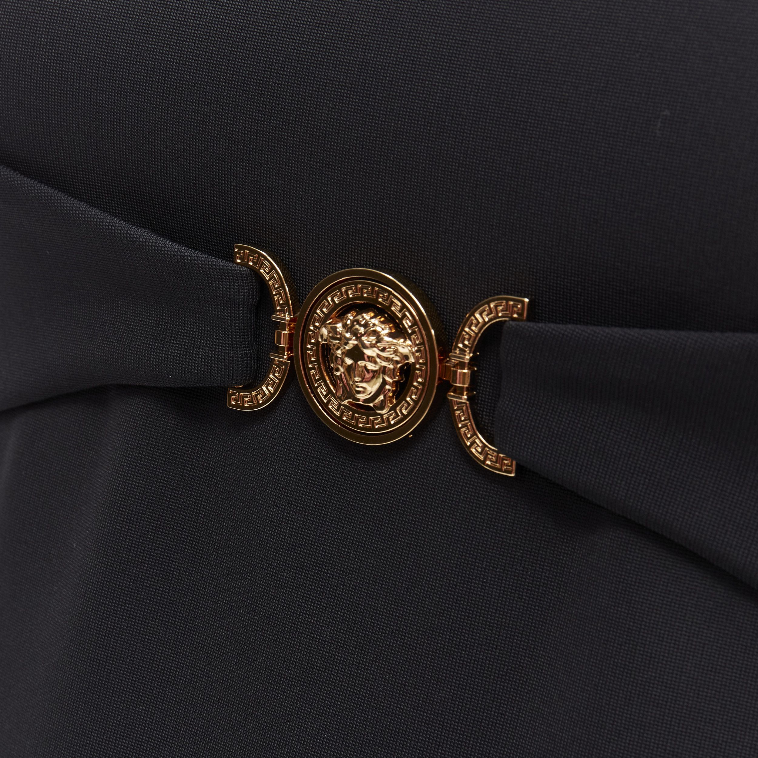 Versace VERSACE 2021 Tresor De La Mer gold Medusa bustier harness dress IT38 XS Size XS / US 0-2 / IT 36-38 - 8 Thumbnail