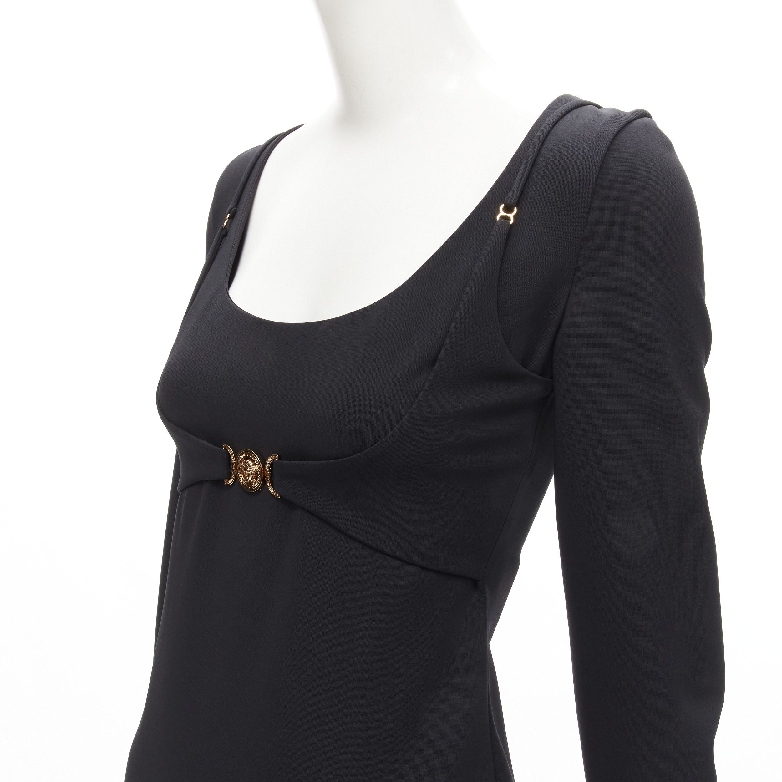 Versace VERSACE 2021 Tresor De La Mer gold Medusa bustier harness dress IT38 XS Size XS / US 0-2 / IT 36-38 - 7 Thumbnail