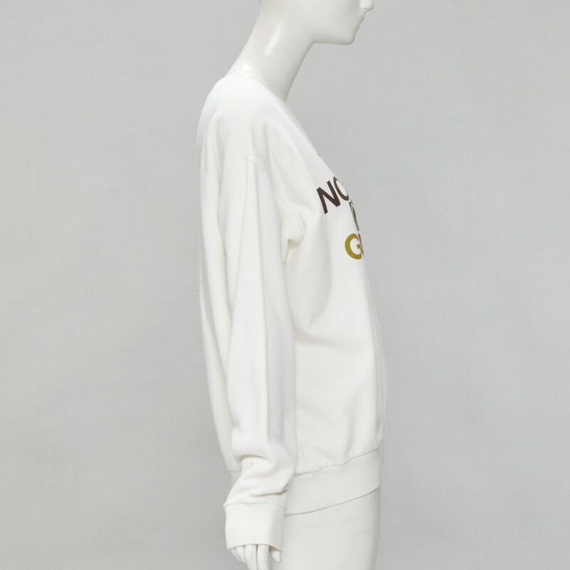 Gucci GUCCI THE NORTH FACE logo print white cotton oversized sweatshirt pullover XS Size XS / US 0-2 / IT 36-38 - 4 Thumbnail