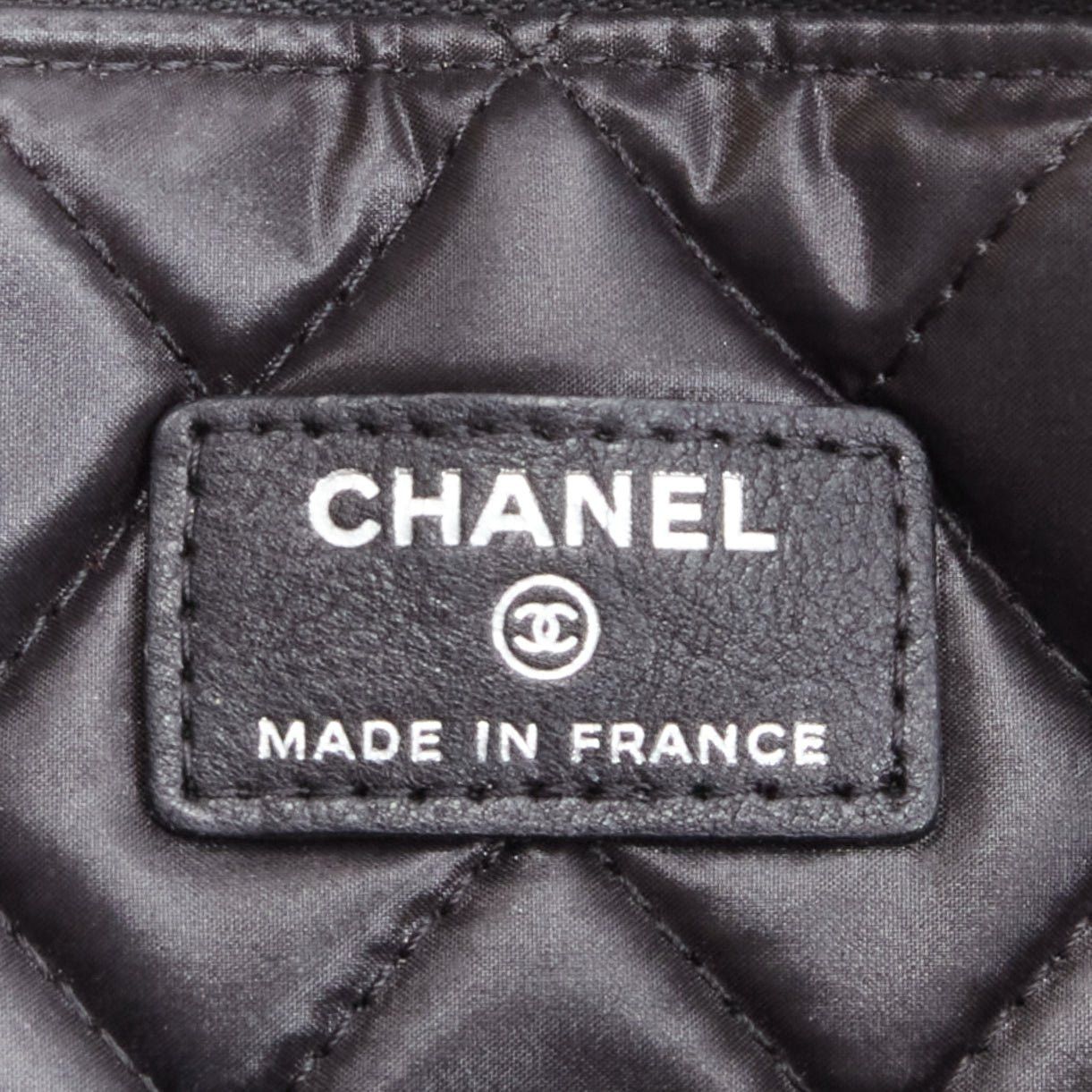 Chanel CHANEL Large Boy O Case black quilted leather chain trim flat pouch clutch bag Size ONE SIZE - 9 Thumbnail