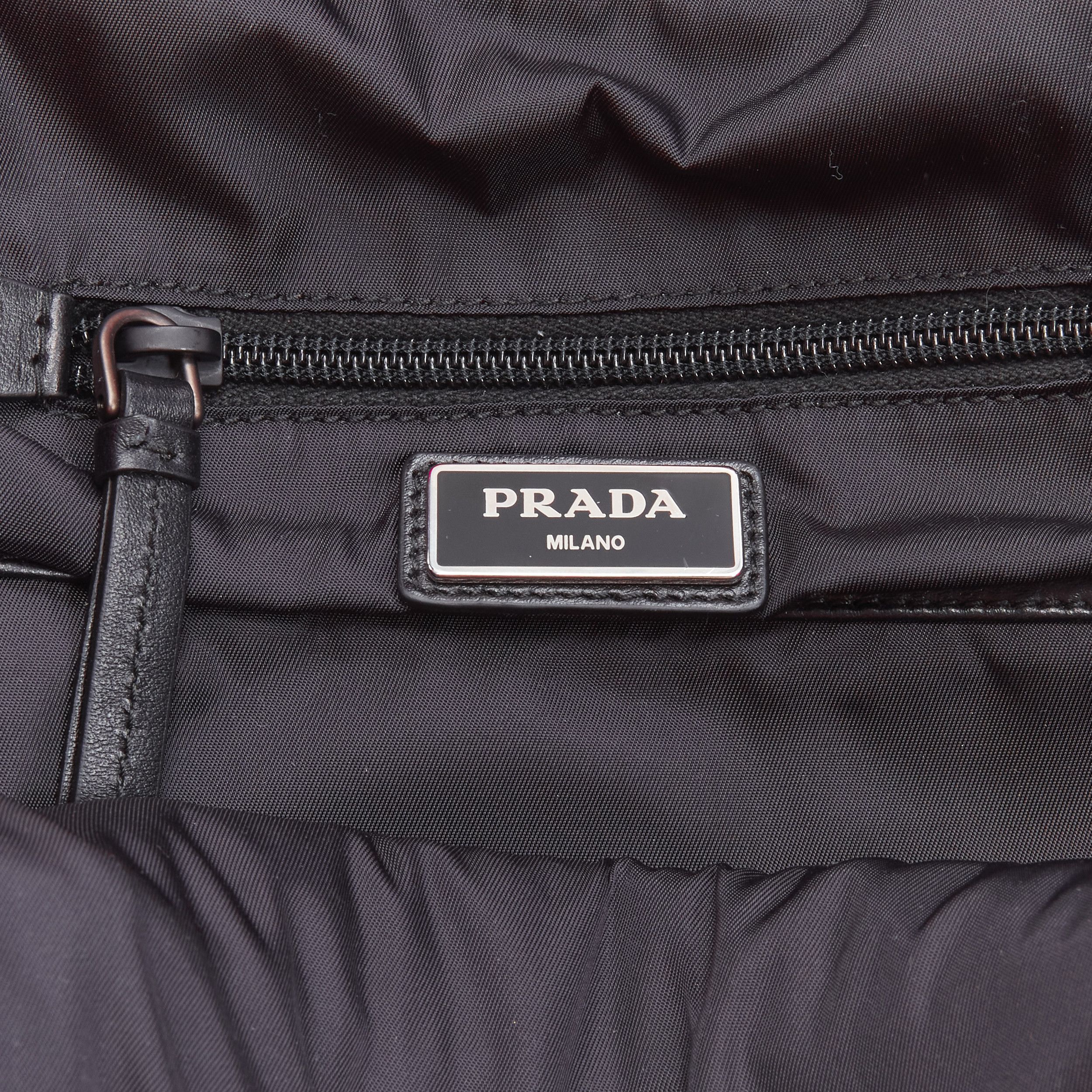 Prada PRADA neon pink Tessuto nylon triangle logo small sling backpack bag Size ONE SIZE - 9 Thumbnail