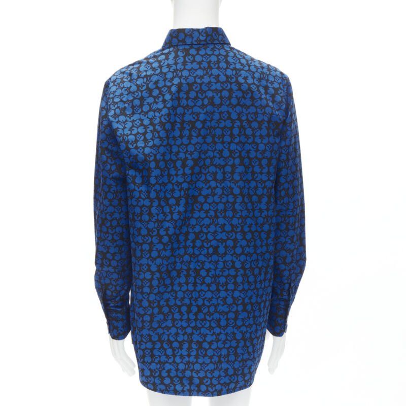 Louis Vuitton LOUIS VUITTON Virgil Abloh black blue polka dot LV monogram oversized shirt L Size US XL / EU 56 / 4 - 5 Thumbnail