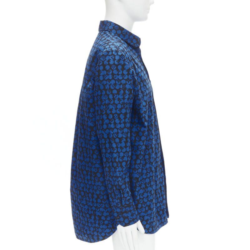 Louis Vuitton LOUIS VUITTON Virgil Abloh black blue polka dot LV monogram oversized shirt L Size US XL / EU 56 / 4 - 4 Thumbnail