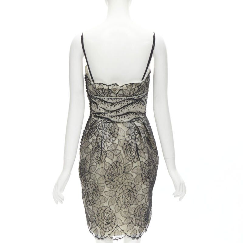 Dior CHRISTIAN DIOR JOHN GALLIANO 2011 Runway lace bead embellished bow dress FR36 S Size XS / US 0-2 / IT 36-38 - 5 Thumbnail