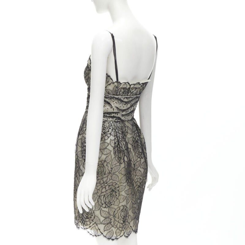 Dior CHRISTIAN DIOR JOHN GALLIANO 2011 Runway lace bead embellished bow dress FR36 S Size XS / US 0-2 / IT 36-38 - 6 Thumbnail
