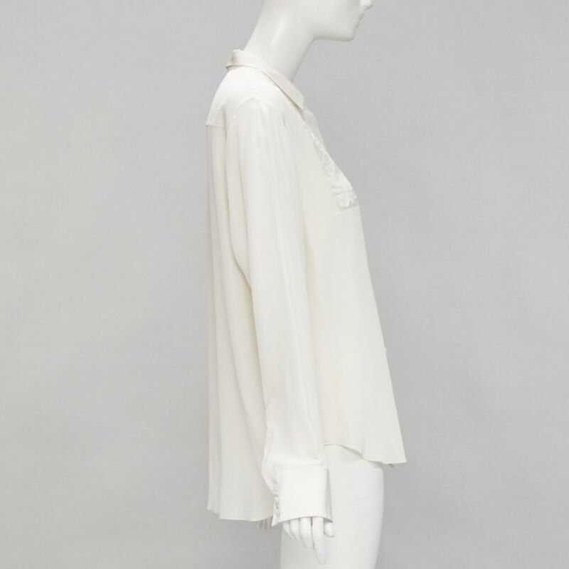 Dior CHRISTIAN DIOR 100% silk sheer floral embroidery long sleeve shirt FR44 XL Size XL / US 12-14 / IT 48-50 - 4 Thumbnail