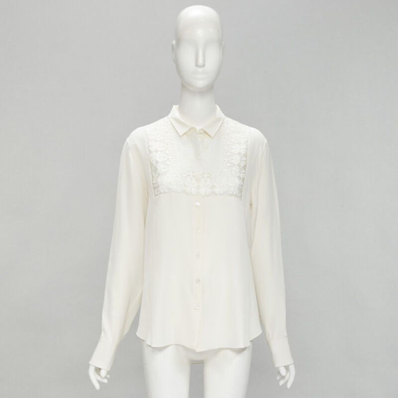 Dior CHRISTIAN DIOR 100% silk sheer floral embroidery long sleeve shirt FR44 XL Size XL / US 12-14 / IT 48-50 - 9 Thumbnail