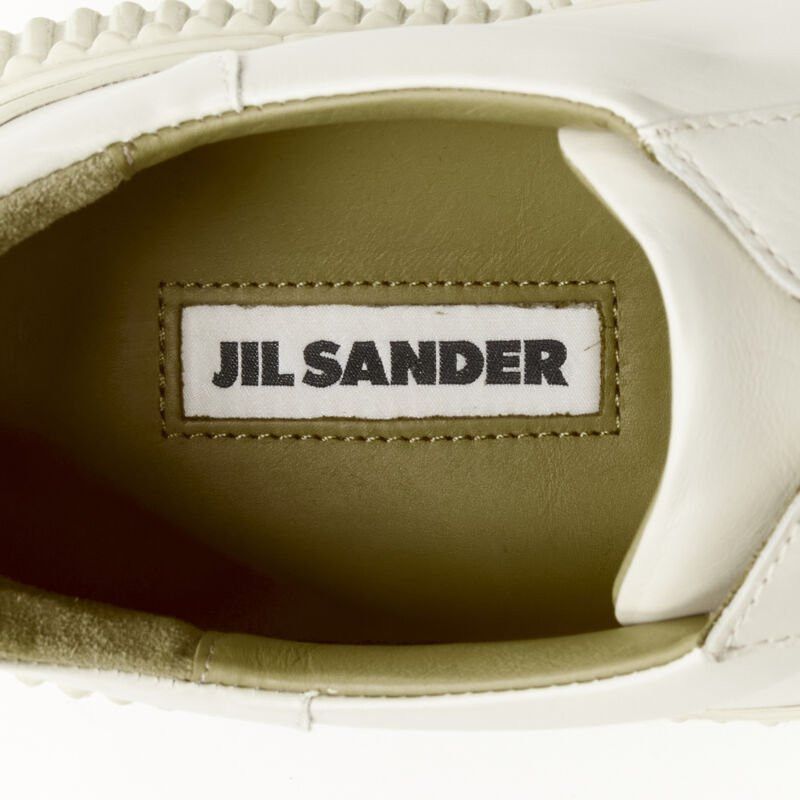 Jil Sander new JIL SANDER light beige leather chunky rubber platform sole sneaker EU40 Size US 10 / IT 40 - 9 Thumbnail