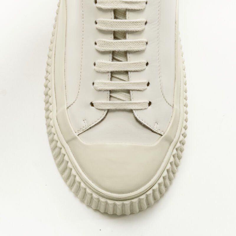 Jil Sander new JIL SANDER light beige leather chunky rubber platform sole sneaker EU40 Size US 10 / IT 40 - 6 Thumbnail