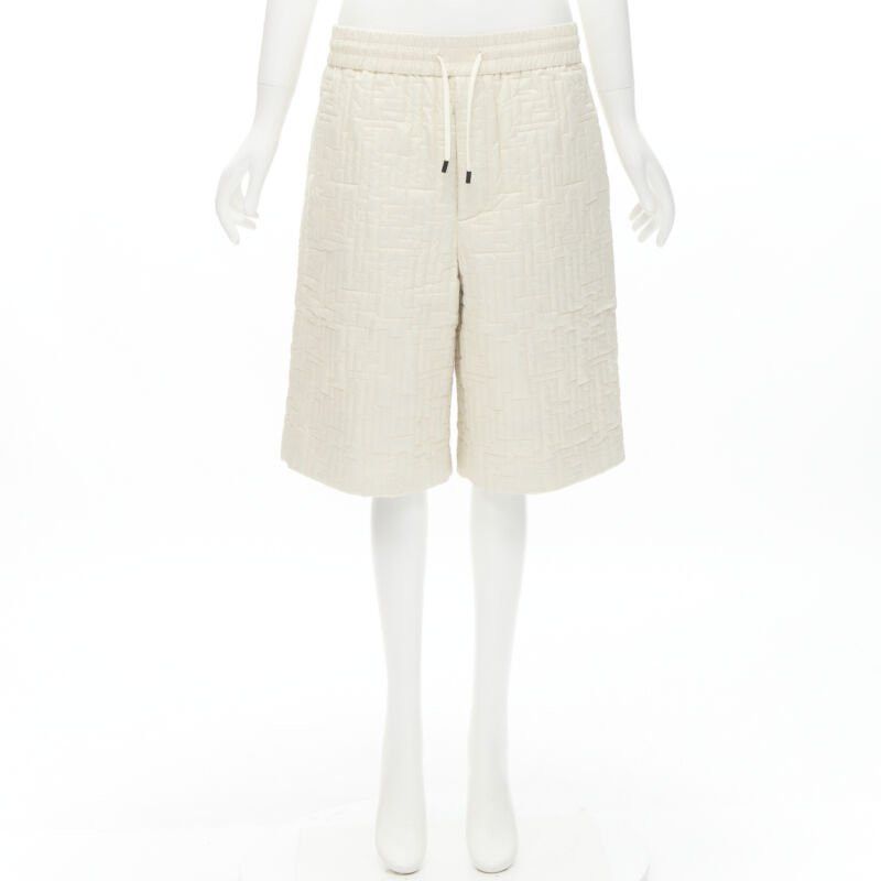 Fendi new FENDI KIM JONES 2021 Runway FF Zucca monogram padded nylon shorts IT50 L Size US 32 / EU 48 - 9 Thumbnail