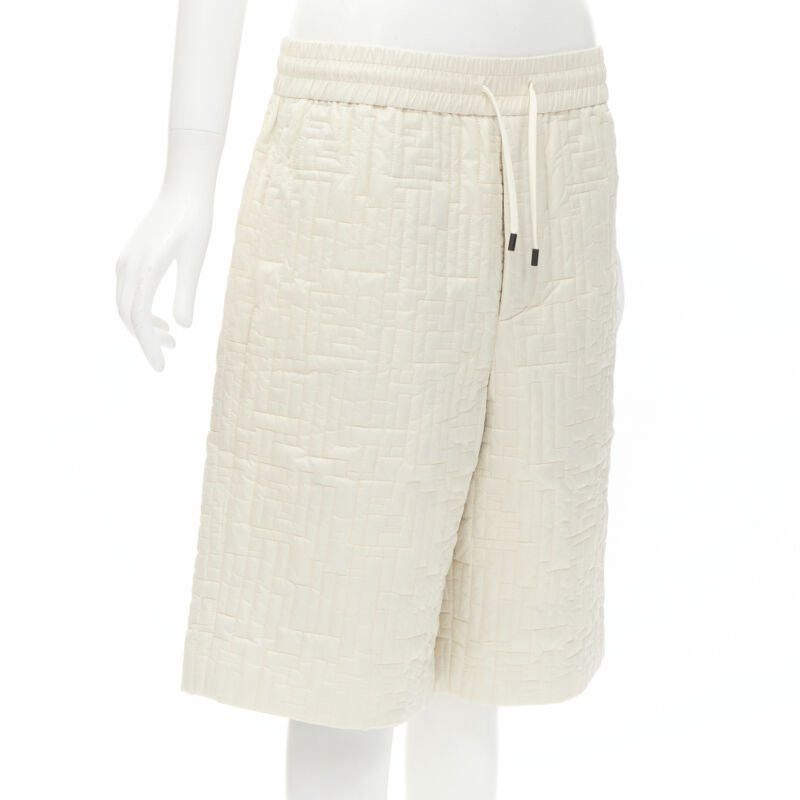Fendi new FENDI KIM JONES 2021 Runway FF Zucca monogram stitching nylon shorts IT48 M Size US 30 / EU 46 - 3 Thumbnail