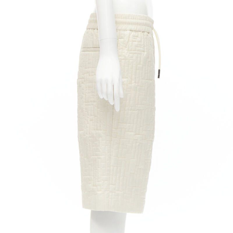 Fendi new FENDI KIM JONES 2021 Runway FF Zucca monogram stitching nylon shorts IT48 M Size US 30 / EU 46 - 4 Thumbnail