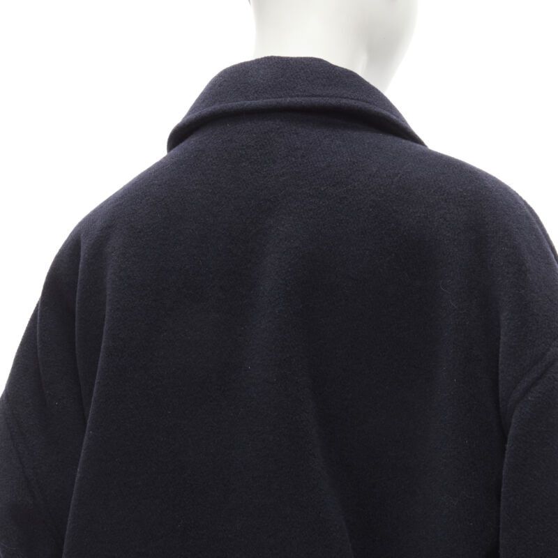 Balenciaga new BALENCIAGA DEMNA 2019 navy camel antique gold button cocoon coat FR38 M Size M / US 6-8 / IT 42-44 - 9 Thumbnail