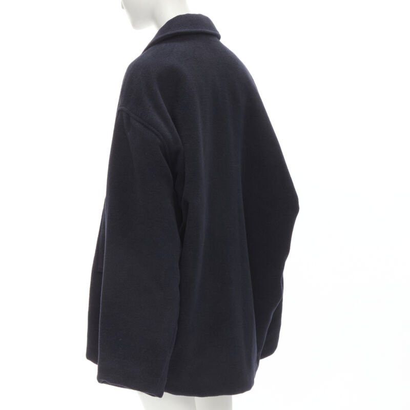 Balenciaga new BALENCIAGA DEMNA 2019 navy camel antique gold button cocoon coat FR38 M Size M / US 6-8 / IT 42-44 - 7 Thumbnail
